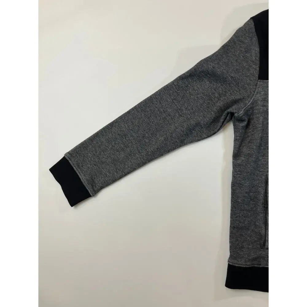 Alfani Men’s Large Full Zip Sweatshirt Gray Black Colorblock Cotton Jacket